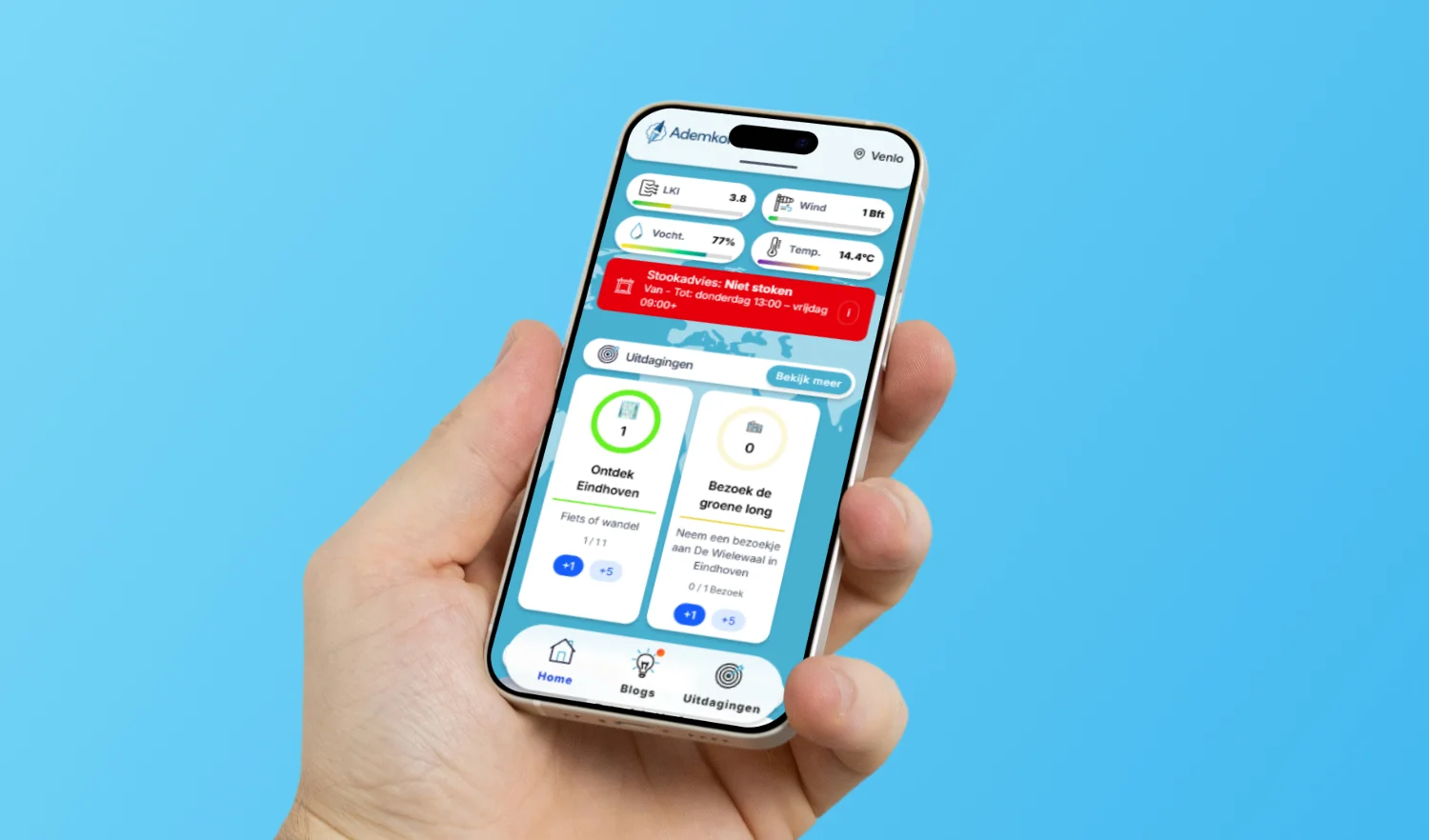 Voorbeeld van Progressive Web App op mobiel en desktop